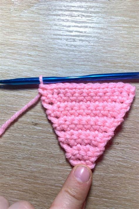 How to Crochet a Triangle - thecaffeinatedsnail.com