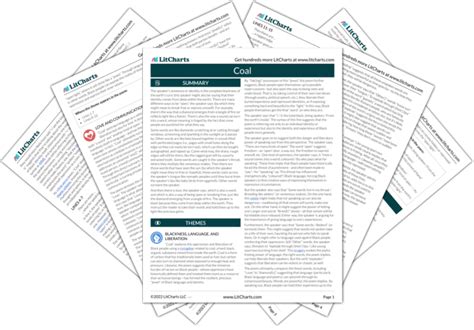 Coal Poem Summary and Analysis | LitCharts