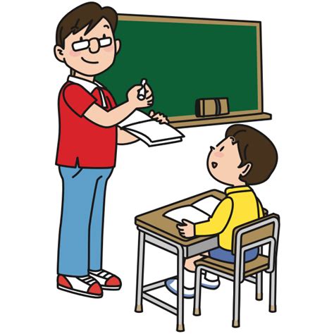 Male teacher and student | Free SVG