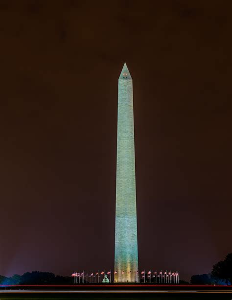 Washington Monument at Night - Andy's Travel Blog