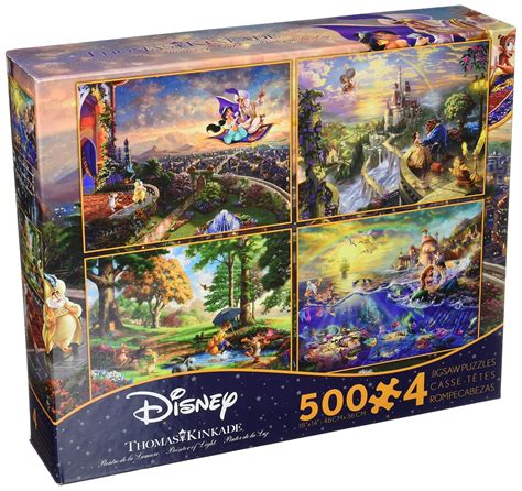 Ceaco Thomas Kinkade 4-in-1 Multi Pack Disney Puzzles (500 Piece) | eBay