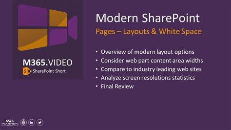 Modern SharePoint Pages - Layouts and Whitespace - YouTube