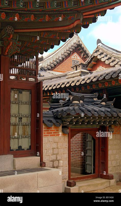 Architectural Detail of the Gyeongbokgung Palace Stock Photo - Alamy