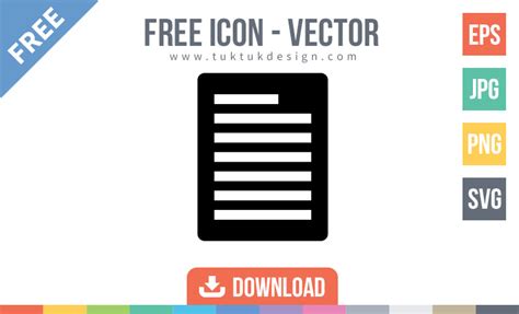 Document icon free vector image ~ TukTuk Design