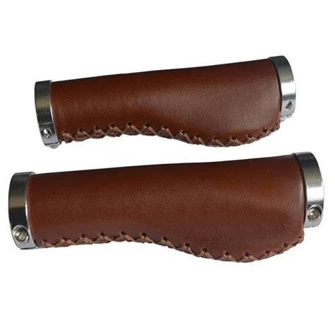 Mountain Bicycle Handlebar Grip Classic Bike Handlebar Grips Retro PU Leather Handlebars Grips ...