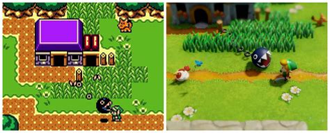 Zelda: Link's Awakening Game Boy / Game Boy Color vs. Switch comparisons