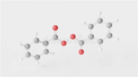 Benzoyl Peroxide Molecule 3d, Molecular Structure, Ball and Stick Model, Structural Chemical ...