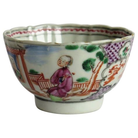 1stdibs Ceramic - Tea Bowl Hand Painted Famille Rose Qianlong Circa 1760 Chinese Qing Porcelain ...