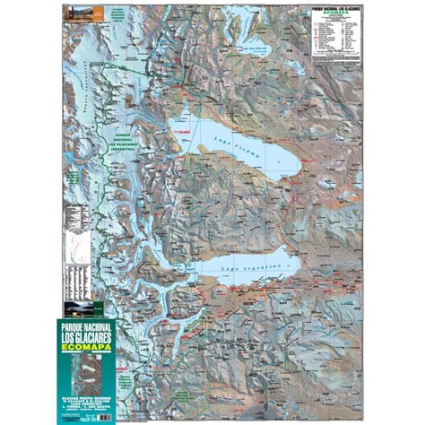 LOS GLACIARES NATIONAL PARK MAP - ZAGIER AND URRUTY PUBLICATIONS