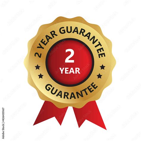 2 year guarantee badge, guarantee certificate, 2 year guarantee logo, Year guarantee Logo Vector ...