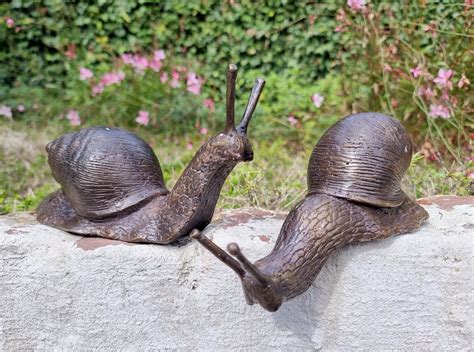 Bronze Snails Garden Ornaments Garden and Patio Decoration Cozy Garden ...