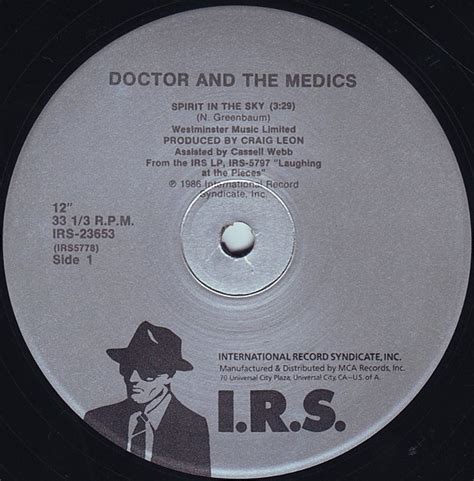 Doctor And The Medics* - Spirit In The Sky (1986, Vinyl) | Discogs