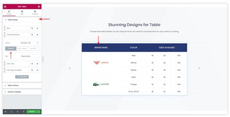 How to add Table Header with Table Widget?