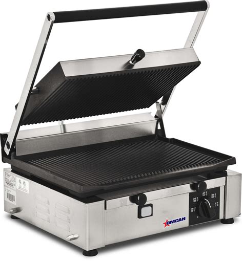 Elite Series 10″x14″ Ribbed Panini/Sandwich Grill | Sunrise Food Equipment