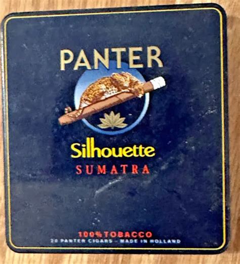 VINTAGE PANTER SILHOUETTE Sumatra Cigar Tin Empty 3.5 x 3.25 x 1/2 $8. ...