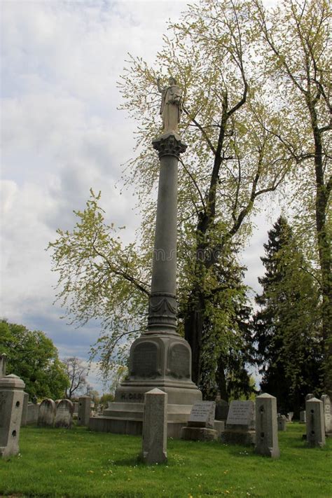 Graves of Historic Figures, Mount Hope Cemetery, Rochester, New York, 2016 Editorial Photography ...