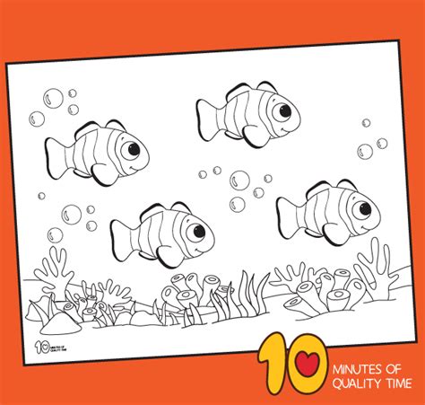 Clownfish Coloring Page – 10 Minutes of Quality Time