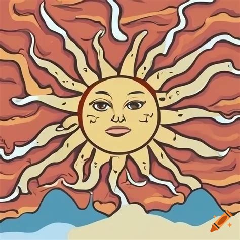 Professional sun illustration in vector on Craiyon