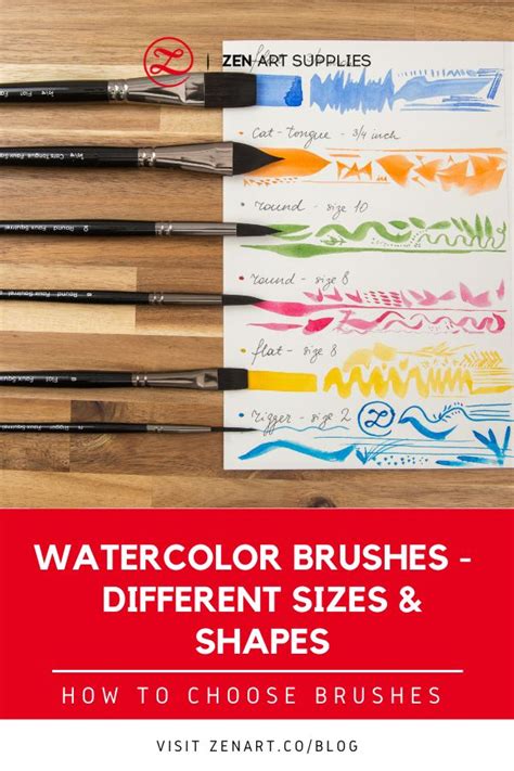 watercolor brushes - different sizes and shapes how to choose brushes for your art project