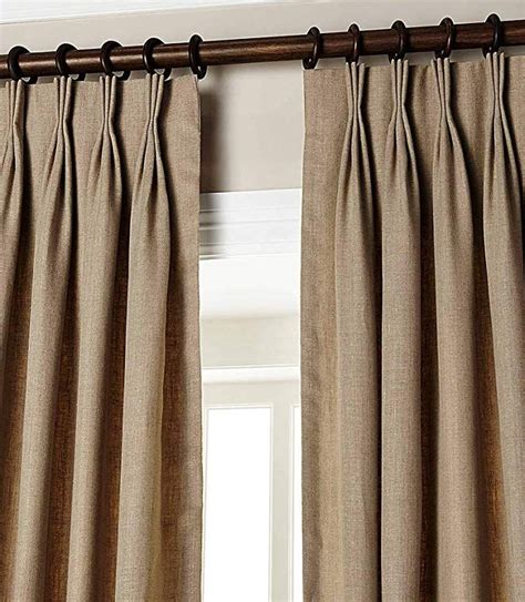 Silk n Drapes and More 100% Linen Pinch Pleated Lined Window Curtain Panel Drape (White, 27" W X ...