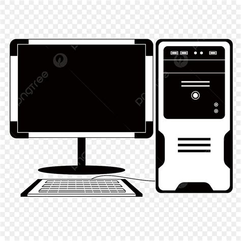 Gambar Tetikus Komputer Desktop Hitam Dan Putih Clipart, Seni Klip Komputer Meja, Seni Klip ...