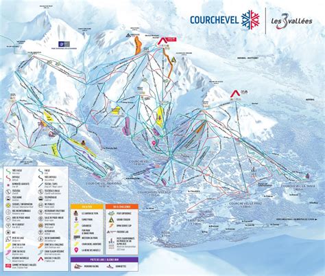 Courchevel Piste Map / Trail Map