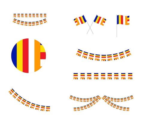 Premium Vector | Buddhist flags buddhist bunting flags