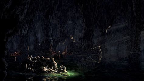 Cave illustration, fantasy art, artwork, cave HD wallpaper | Wallpaper Flare