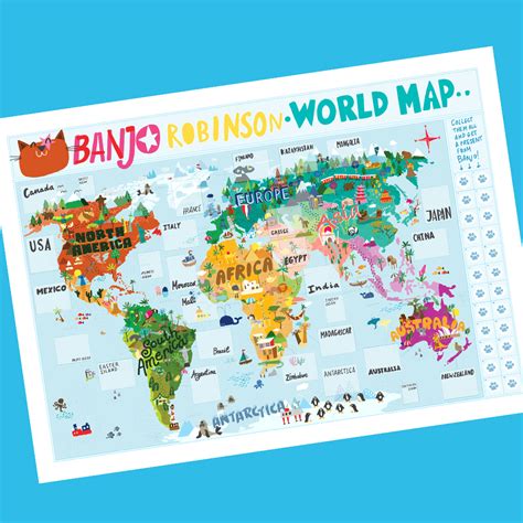 Banjo World Map Poster – Banjo Robinson