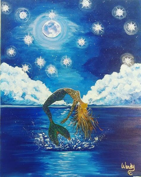 The Art Sherpa Bella Luna jumping mermaid