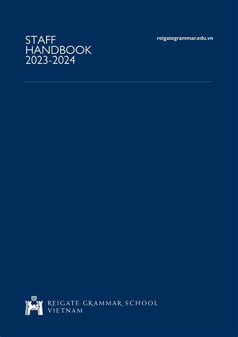 Staff Handbook 2023 - 2024 (updated) by rgs.vn - Issuu