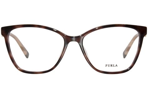 Furla VFU352 096N Eyeglasses Women's Tortoise Full Rim Cat Eye 55-16-135 | EyeSpecs.com