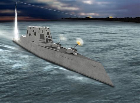 Raytheon DDG 1000 Zumwalt-Class Stealth Destroyer with Electric Propulsion: Low-Observable ...