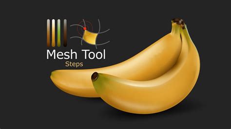 Banana tutorial in Adobe Illustrator for Beginners using gradient mesh Tool - YouTube