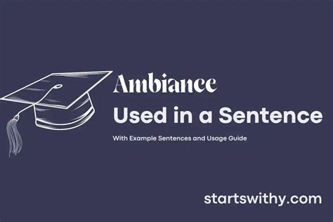 AMBIANCE in a Sentence Examples: 21 Ways to Use Ambiance