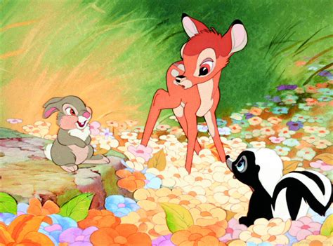 Flower The Skunk With Rabbit And Bambi