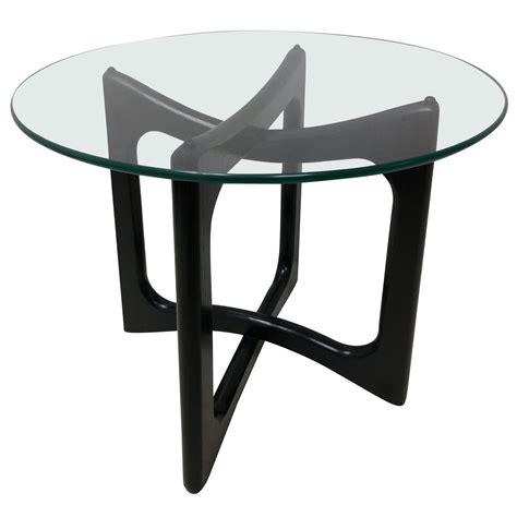 Adrian Pearsall Mid-Century Modern End Table in Black Lacquer at 1stDibs | black lacquer end tables