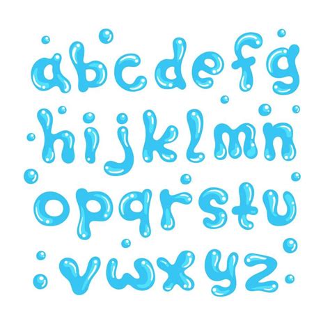 Water Alphabet | Lettering alphabet, Typography alphabet, Fonts alphabet