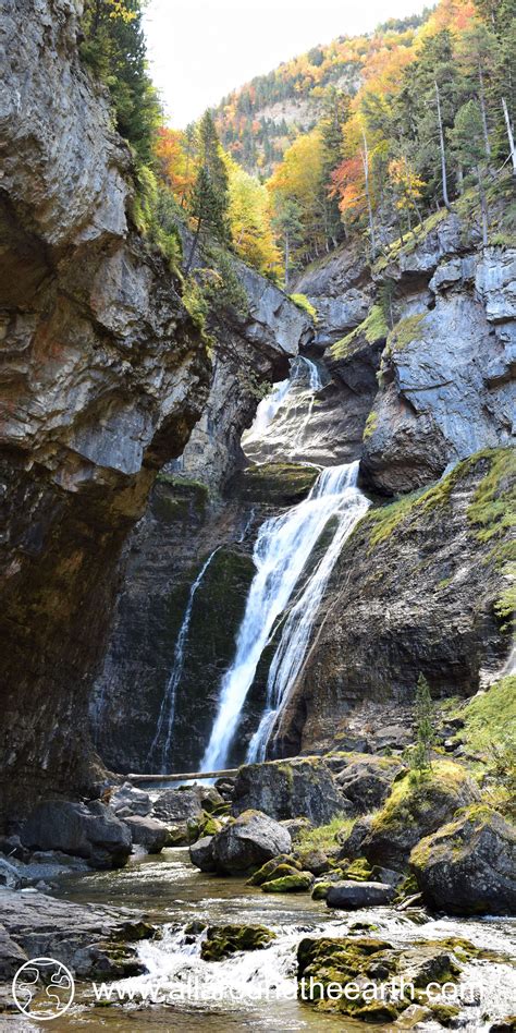 Waterfall in the Ordesa Valley, 'Grand Canyon of Europe', 'Valley of the Waterfalls'. Situated ...