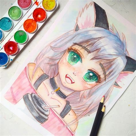 Cute Anime Character Character Art Manga Watercolor Anime Artwork | The Best Porn Website