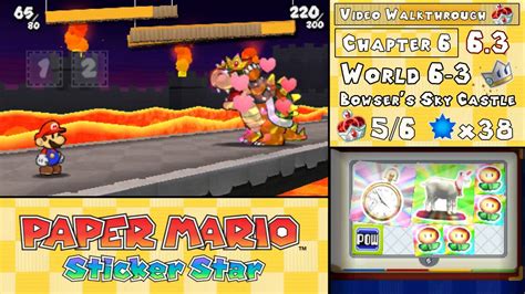 Paper Mario: Sticker Star Walkthrough 6.3 (World 6-3) Bowser's Sky Castle, FINAL Boss, Credits ...