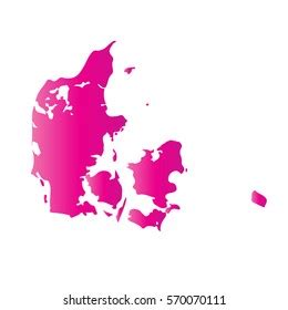 High Detailed Vector Map Denmark Stock Vector (Royalty Free) 570070111