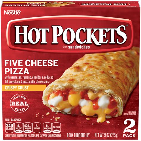 HOT POCKETS Five Cheese Pizza Frozen Sandwiches 2 ct Box - Walmart.com ...