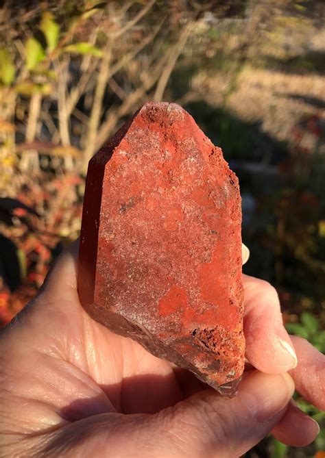 RED DRAGON Quartz, Large, Twinning, Raw, Red Hematite Coated, Morocco, 130.1 Grams, CR2540