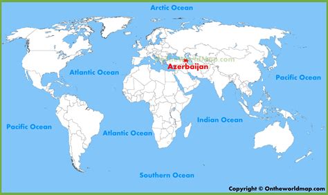 Azerbaijan location on the World Map - Ontheworldmap.com