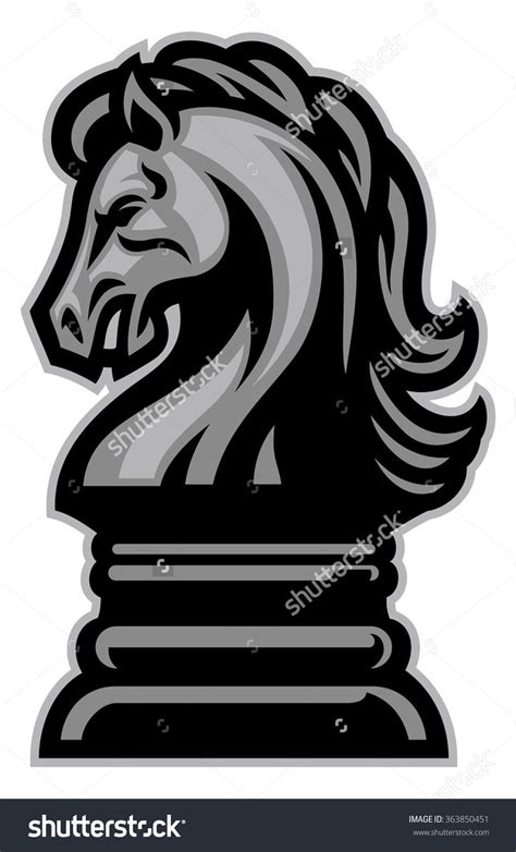 Knight Horse Chess Stock Vector Illustration 363850451 : Shutterstock Logo Caballo, Chess Piece ...