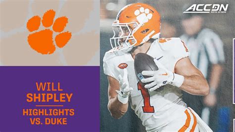 Clemson RB Will Shipley Highlights vs. Duke - YouTube