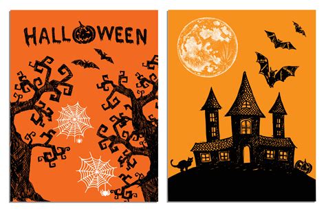 Halloween symbols hand drawn illustrations. 8361150 Vector Art at Vecteezy