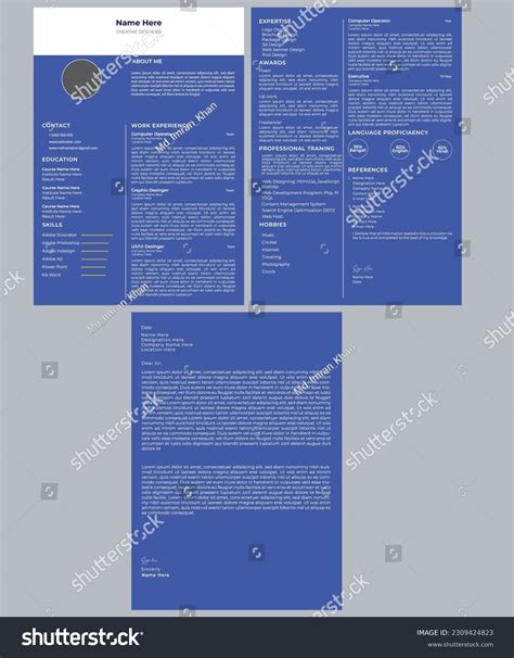 Professional CV Template Design, A4 resume - Royalty Free Stock Vector ...