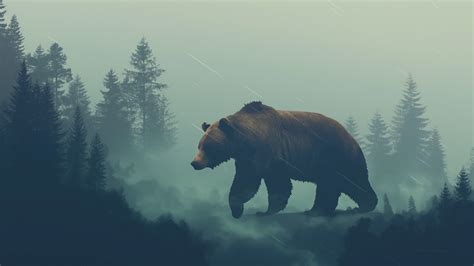 Brown bear Wallpaper - Tread, Step, Animals #930